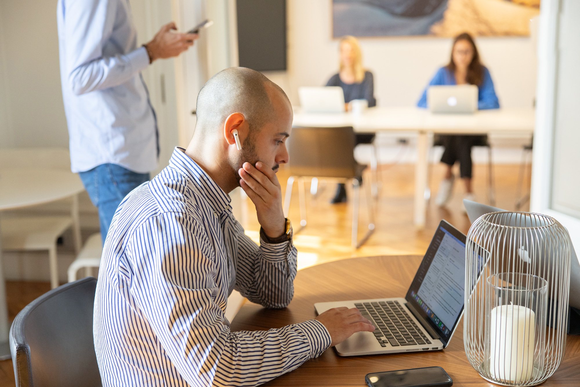 Our teams at work in the office